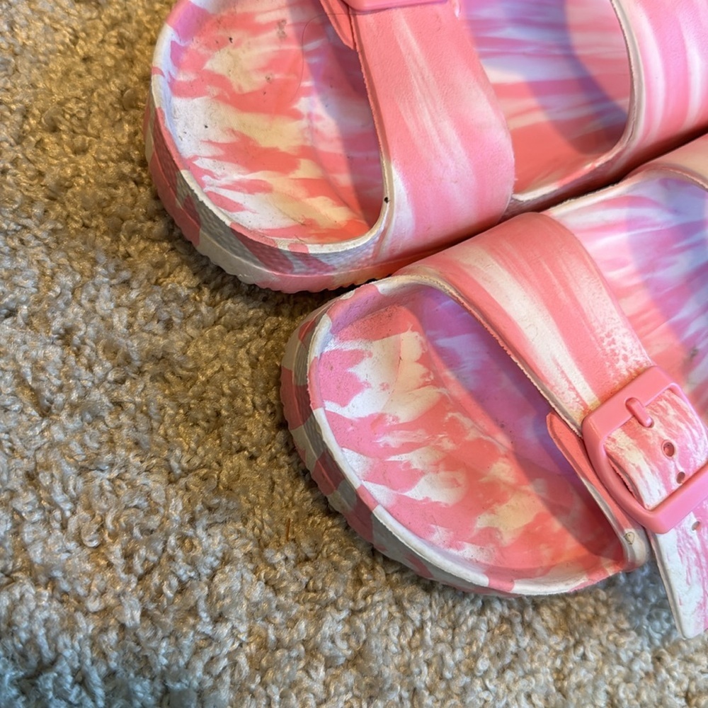 Shade & Shore Women’s Slides Pink White Marble Target Sandals - Picture 3 of 7